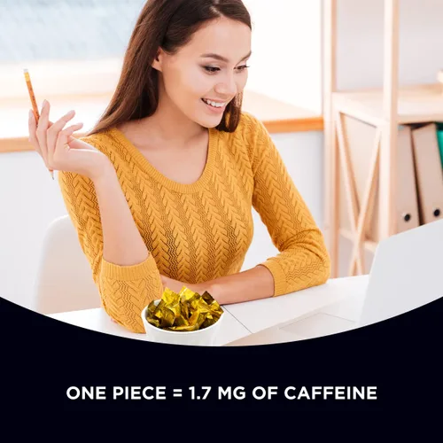 Vista 5 de Liberty Bell Coffee Latte - Caramelo duro con sabor a cafeína, envueltos individualmente, bolsa de 5 onzas