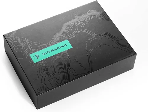 Vista 6 de Marino Cinturón de vestir de cuero genuino con hebilla automática, ajuste para ajustarse en una elegante caja de regalo