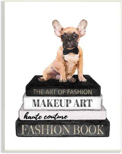Vista 5 de Stupell Industries Fantástico Bulldog Francés Glam Pet Fashion Portafolio, diseño de Amanda Greenwood Stupell Industries Black, 11 x 14 Inches