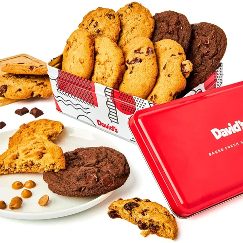 Vista 18 de David's Cookies Galletas recién horneadas – Deliciosa variedad suave hecha a mano – Exquisito regalo gourmet para amigos y familiares en ocasiones
