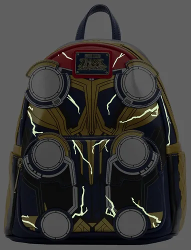 Vista 5 de Loungefly Mini mochila de cosplay de Marvel Thor Love Thunder Multi Marvel Thor Lt Cosplay Mini Mochila