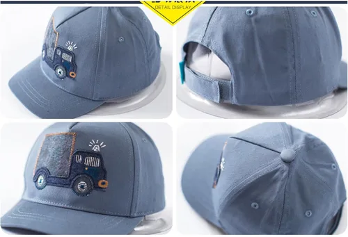 Vista 3 de UQ Gorros de béisbol ajustables de algodón para niños con diseño de estrellas