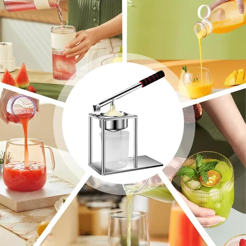 Vista 5 de Exprimidor manual de cítricos - Exprimidor manual de naranja y exprimidor de mano, exprimidor de frutas cítricas Prensa comercial de cítricos