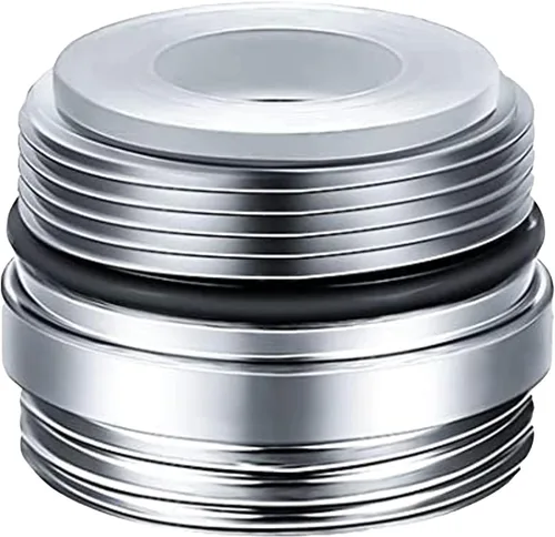 Vista 11 de SCAQ1 - Adaptador de caché estándar de 15/16 pulgadas, 27T a 55/64 pulgadas, 27T, latón macizo cromado, adaptador macho a macho para fregadero