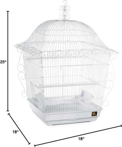 Vista 2 de Prevue Pet Products Jaula para pájaros Jumbo Scrollwork de 220 W, color blanco, 18 x 18 x 25 pulgadas