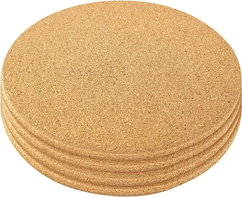 Vista 8 de ReBL Salvamanteles grandes de corcho para platos calientes (paquete de 8 círculos de 8 pulgadas), posavasos de corcho grueso, almohadillas calientes