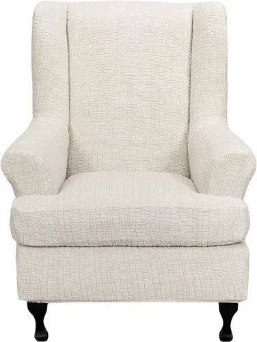 Vista 67 de Eco-Ancheng Funda para silla Wingback, 2 piezas, respaldo de ala, fundas de elastano para sillón con respaldo de ala, fundas para sillón con parte