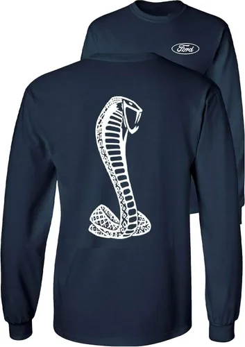 Vista 5 de Ford Mustang American White Snake Camiseta de manga larga F&B Negro