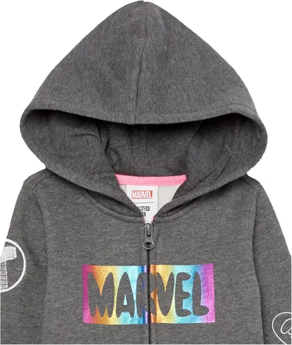 Vista 3 de Tienda Essentials Disney Marvel Star Wars Frozen Sudadera con capucha de forro polar con cremallera para niñas y niños pequeños