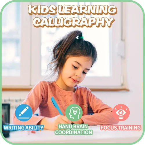 Vista 7 de Cuaderno de práctica mágica, libro de práctica de escritura reutilizable, para niños en edad preescolar de 3 a 8 años, caligrafía 9.44 x 6.29