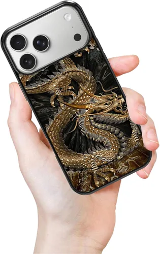 Vista 201 de Funda para iPhone Air - Dragón dorado chino