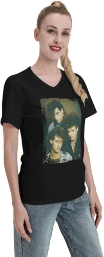 Vista 5 de Soda Stereo - Camiseta de manga corta con cuello en V para mujer