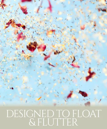 Vista 3 de Flora & Bloom Confeti biodegradable con conos preconstruidos Flores secas (6 litros) Kit de confeti de boda Conos abiertos y bandeja Jazmín