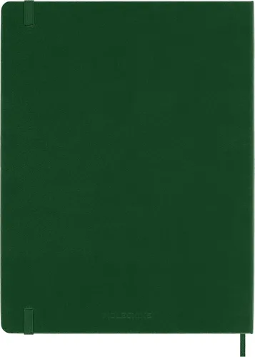 Vista 3 de Cuaderno Moleskine, extragrande, a rayas, verde mirto, tapa dura (7.5 x 9.75).