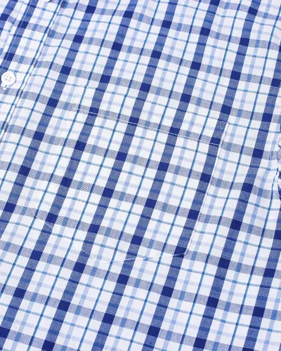 Vista 4 de Alimens & Gentle Camisas a cuadros con botones para hombre, camisas de vestir de manga larga de algodón, camisas de guingán de ajuste regular