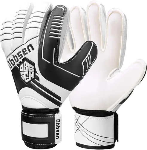 Vista 13 de Guantes de portero de fútbol con espinas para los dedos, guantes de portero de fútbol para niños, jóvenes y adultos, agarre fuerte antideslizante