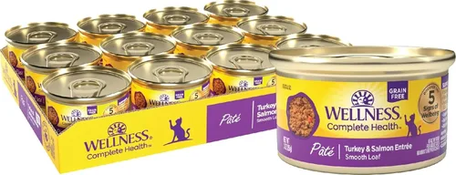 Vista 17 de Wellness Complete Health - Alimento húmedo en paté para gatos adultos, natural, rico en proteínas, sin granos, 3 onzas, paquete de 24