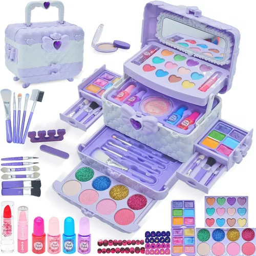 Vista 10 de Juegos de maquillaje para niñas – Maquillaje para niños de 8 a 12 años, Maquillaje para Niñas, kit de maquillaje de juego, los mejores juguetes
