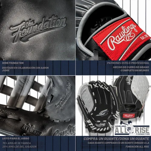 Vista 6 de Rawlings Guante de béisbol Foundation Series Aaron Judge Collaboration Varios tamaños