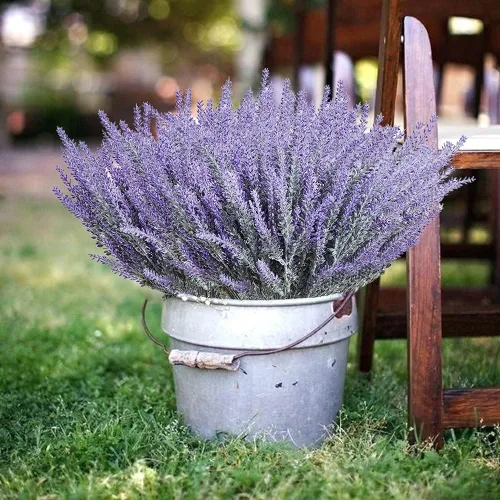 Vista 2 de Flores artificiales de lavanda