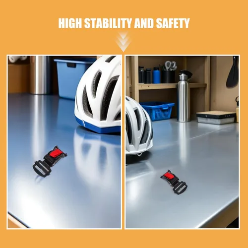 Vista 3 de 1 Set Motorcycle Helmet Secure Buckle - Quick Side Release Strap Clip - Fast Chin Strap Buckle Adjustment - Plastic Snap for Hat Safety