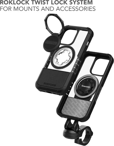 Vista 6 de Rokform - Funda de cristal compatible con iPhone 14 Pro con doble imán y MagSafe + kit de 2 protectores de pantalla (transparente)