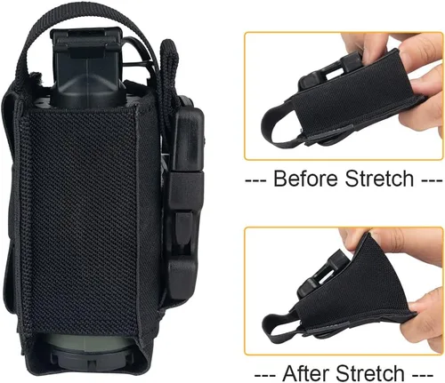 Vista 3 de IDOGEAR Soporte de linterna táctica Molle flashbang bolsa revista bolsa multiusos herramienta bolsa para chaleco resistente cinturón mochila