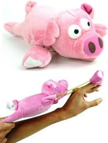 Vista 3 de Muñeco de peluche de animal con tirachinas volador y gritos, lanza hasta 50 pies (- Juego completo de 6 piezas)