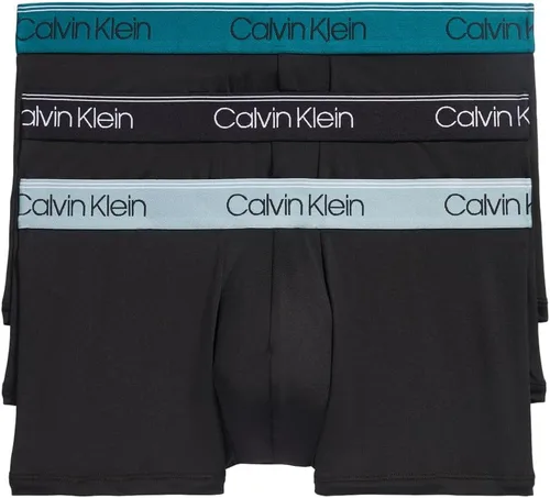 Vista 24 de Calvin Klein Ropa interior de microfibra elástica para hombre, paquete de 3 troncos 3 Negro