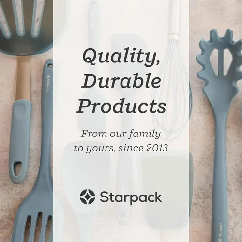 Vista 5 de Starpack - Cuchara ranurada de silicona «Let it Drain» (10.6 pulgadas), cuchara pequeña con ranuras para cocinar, resistente al calor hasta 600 °F