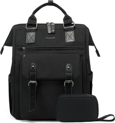 Vista 41 de LOVEVOOK - Mochila para laptop, para viaje de trabajo, bolso de enfermera, profesor, médico, viajero, para computadora de negocios, mochila