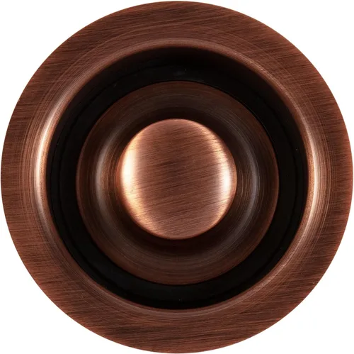 Vista 5 de Sinkology SinkSense - Brida de eliminación para fregadero de cocina con tapón, cobre antiguo, latón sólido, se adapta a drenaje estándar de 3.5