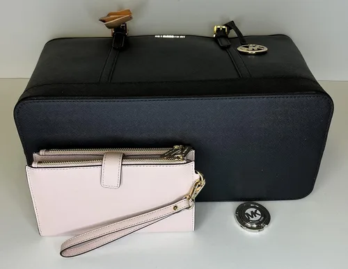 Vista 6 de Michael Kors MICHAEL Michael Kors Jet Set - Bolso de hombro grande TZ con gancho para bolso de muñeca con doble cremallera