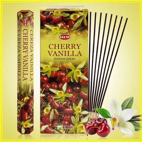 Vista 6 de Varillas de incienso de vainilla y cereza con soporte para varillas de incienso
