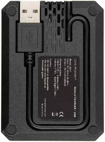 Vista 4 de ProMaster Cargador doble - USB para Sony NP-FW50, (modelo 4511)