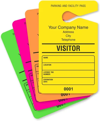 Vista 4 de SmartSign Paquete de 50 etiquetas personalizadas para contratistas – Añade tu dirección y número de etiquetas colgantes para espejo, papel de 3.5 x