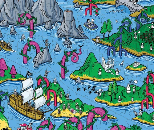 Vista 3 de The Happy Isles • Rompecabezas de 1000 piezas de The Magic Puzzle Company • Serie Uno