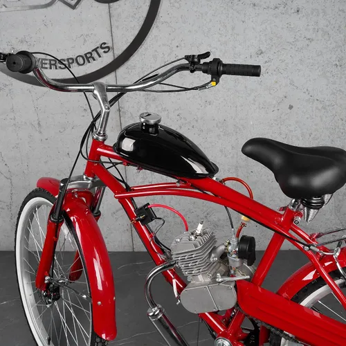Vista 6 de Tanque de gasolina para mini bicicleta de 2L 0.53 galones con tapa y bujía y petcock y línea de combustible y filtro de combustible para motores
