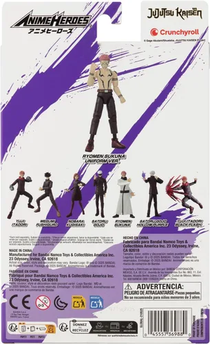 Vista 6 de ANIME HEROES - Jujutsu Kaisen - Ryomen Sukuna [Ver. Uniforme] Figura de Acción Jujutsu Kaisen - Figura de acción de héroes de anime de 6 pulgadas