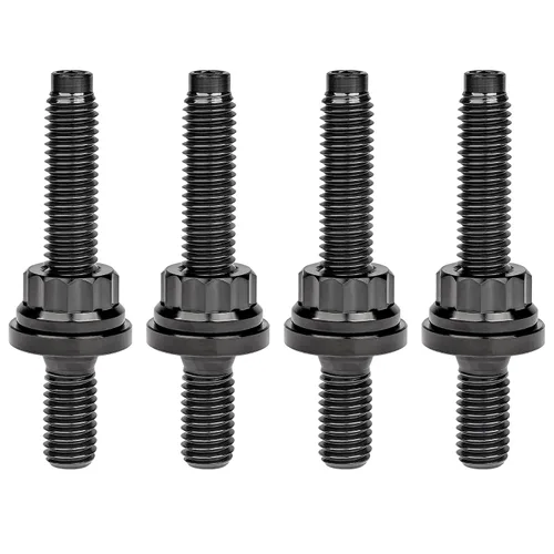 Vista 20 de Tornillo de titanio M8 M10x45 54 55 2.559 in paso 1.25 Kit de pernos de escape automotriz Kit tornillos, tuercas y arandelas Kit de 4 piezas