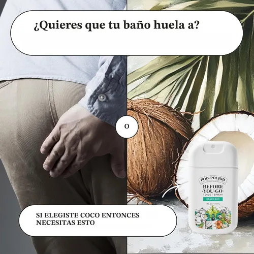 Vista 8 de Poo-Pourri Before-You-Go - Aerosol para inodoro de bolsillo, artículos esenciales de viaje, Beach Bum, 1 onza líquida, hasta 50 usos, desodorante