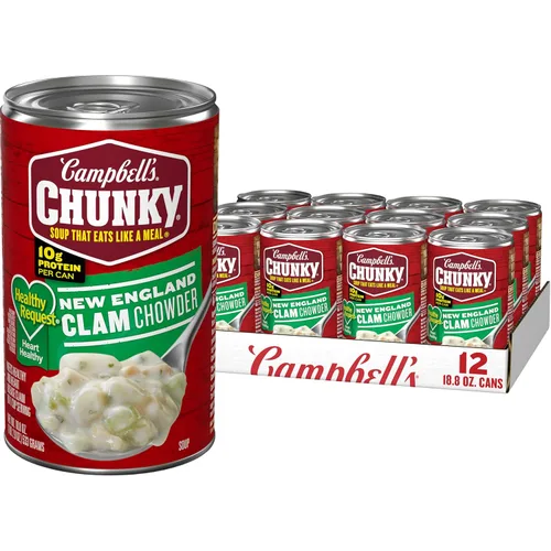 Vista 13 de Campbell's Chunky Sopa, sopa de almejas sazonadas OLD BAY, lata de 18.8 onzas (caja de 12)