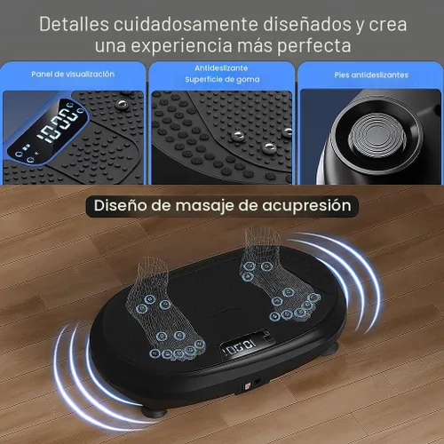 Vista 3 de Vibration Plate Exercise Machine for Lymphatic Drainage, Vibrating Fitness Platform, Full Body Shaker Workout Equipment, Vibration Platform Machines