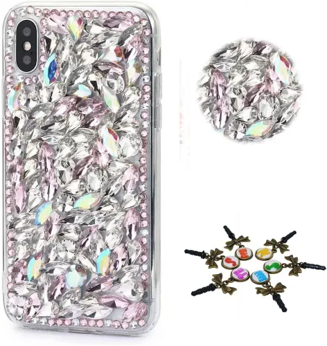 Vista 13 de Bling Funda compatible con iPhone 11, elegante, diseño de cristal con lazo hecho a mano en 3D, funda protectora compatible con iPhone 11 de 6.1