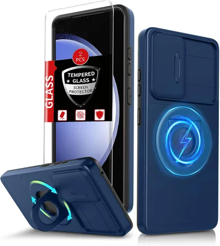 Vista 34 de Funda para Samsung Galaxy S21 FE con 2 protectores de pantalla de vidrio templado, funda con función atril para Samsung Galaxy S21FE con cubierta