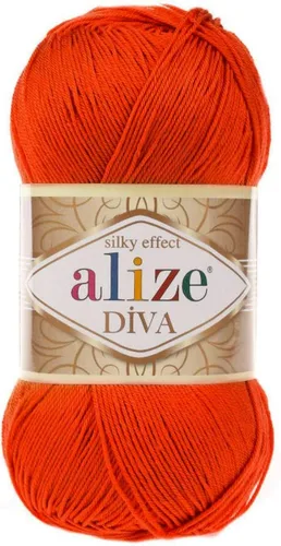 Vista 24 de Alize Diva Silk Effect 100% hilo acrílico de microfibra, 1 madejas de bola de 3.53 oz 383yds color (1 - crema)