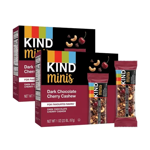 Vista 13 de KIND Minis, almendras y sal marina de caramelo, 0.7 onzas (paquete de 10)
