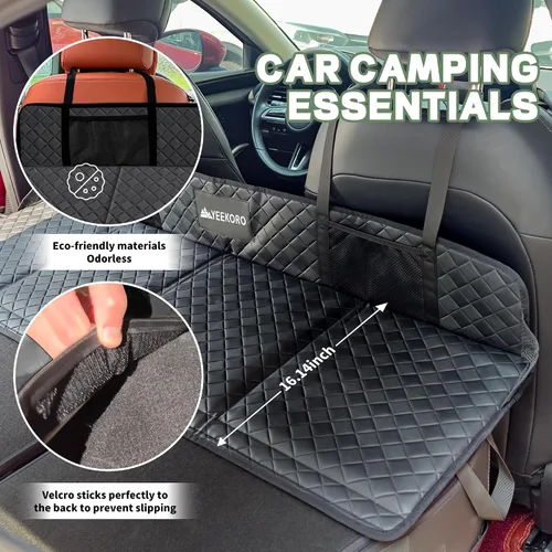Vista 3 de Placa de extensión de colchón para asiento trasero de automóvil, extensor plegable de asientos traseros para dormir, aumenta el maletero de viaje