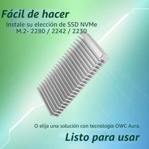 Vista 5 de OWC Express 1M2 1TB USB4 40Gb/s Solución de almacenamiento portátil NVMe