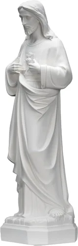 Vista 2 de Estatuas blancas del Sagrado Corazón de Jesús Made in Italy/Imagenes Blancas Sagrado Corazon de Jesus Hecha e Italia 31